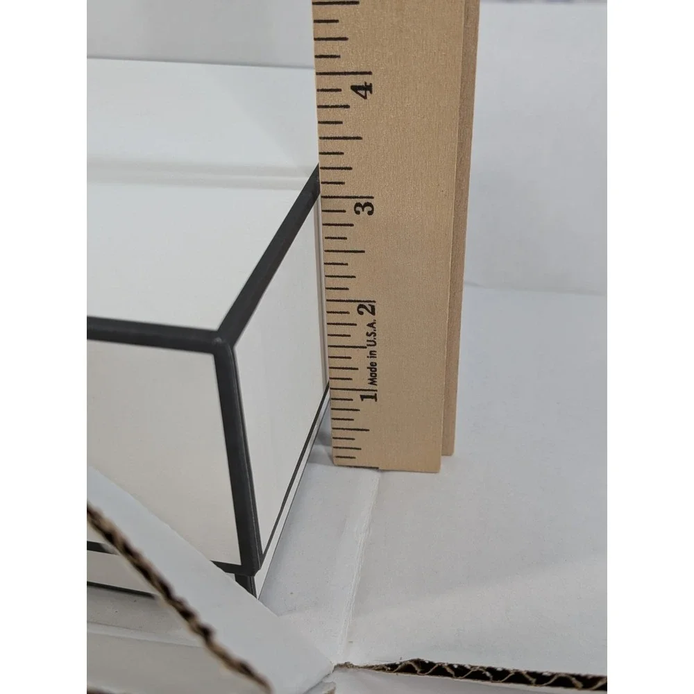 🖤Chanel Empty Gift Box White & Black‎ Luxury Designer Packaging Note Cards Seal